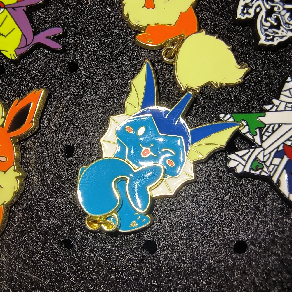 Pokemon Vaporeon Blue and Cream Enamel Pin